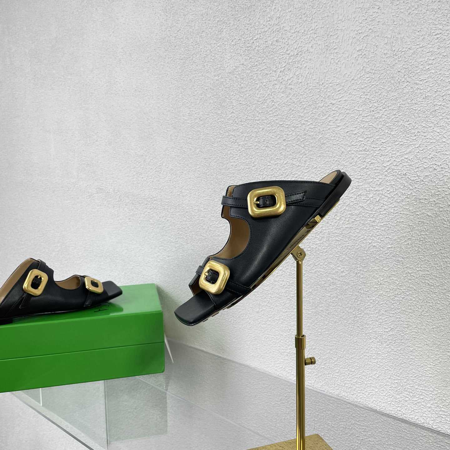 Bottega Veneta Stretch-Schnallen-Mule-Sandale, flach - EUR FASHION