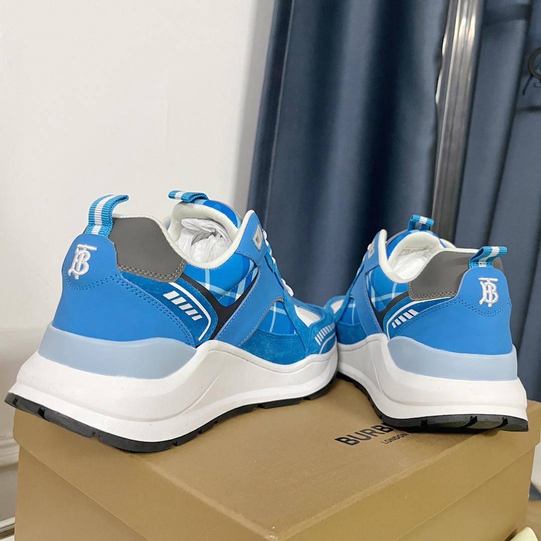 Burberry-Sneaker aus Leder, Wildleder und Karomuster - EUR FASHION