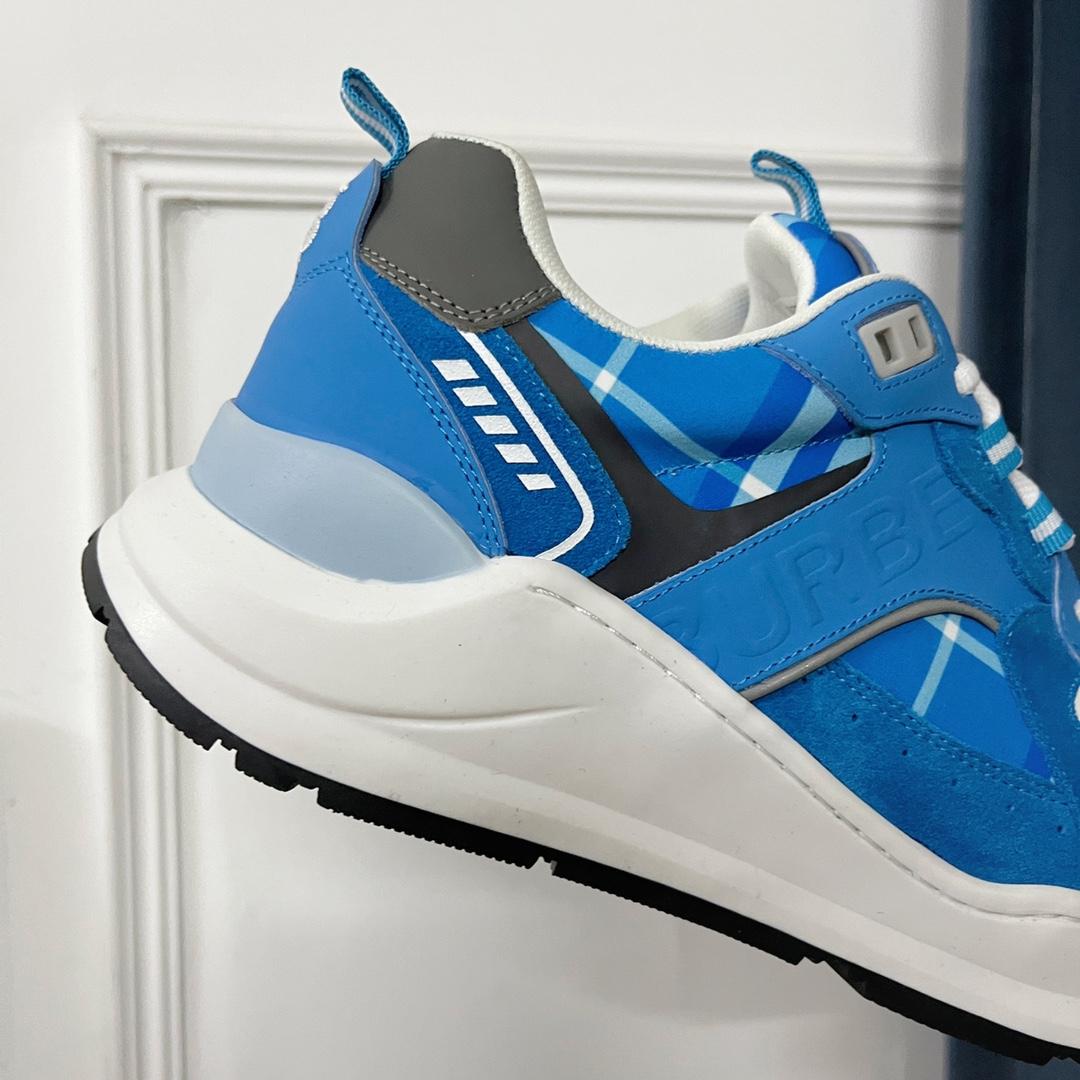 Burberry-Sneaker aus Leder, Wildleder und Karomuster - EUR FASHION