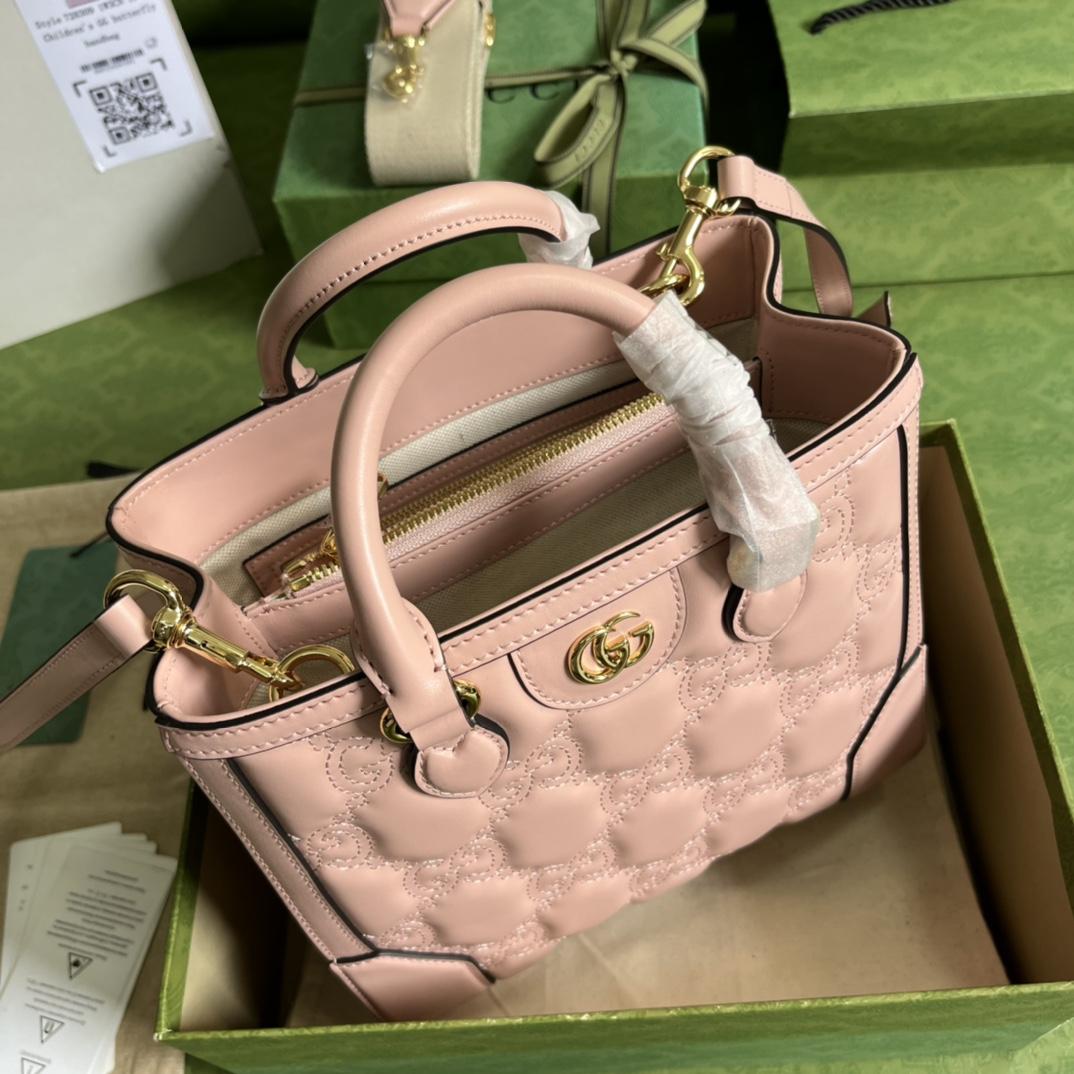 Gucci GG Matelasse MIni Top-Griff-Tasche (23 x 22 x 10 cm) - EUR FASHION