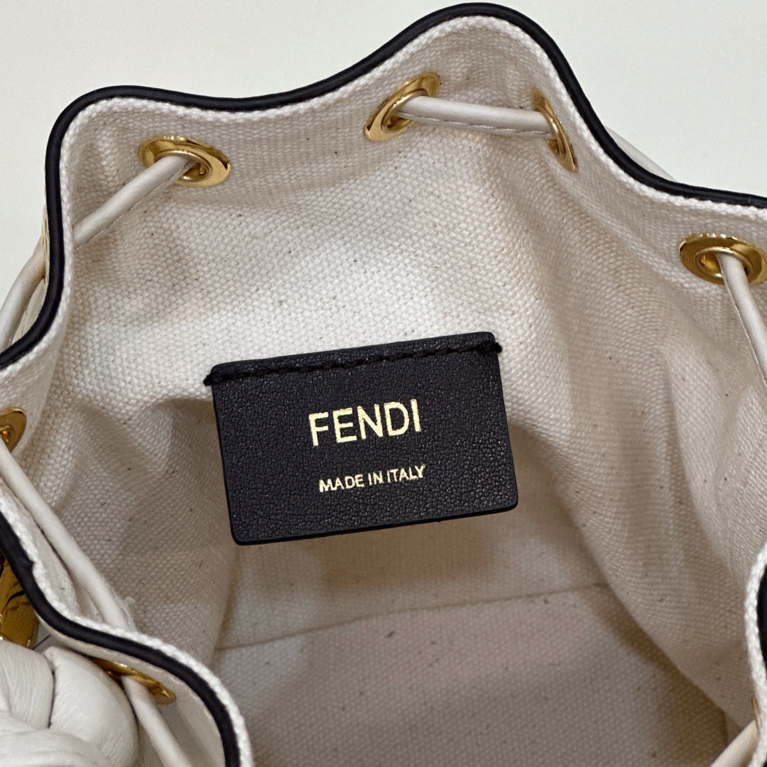 Fendi Mon Tresor Mehrfarbige Canvas-Minitasche mit FF-Stickerei - EUR FASHION