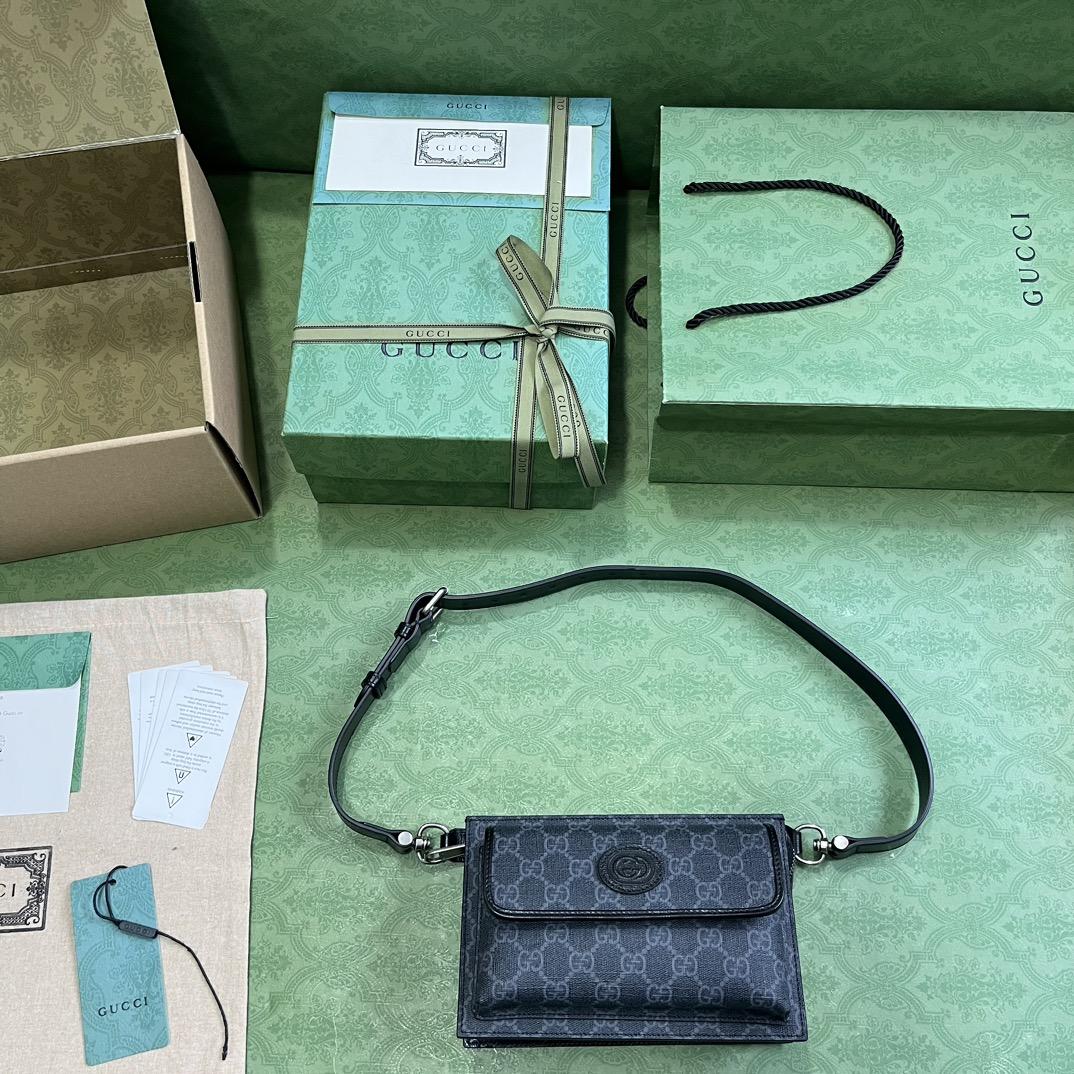 Gucci GG Gürteltasche mit ineinandergreifendem G (18-13-5 cm) - EUR FASHION