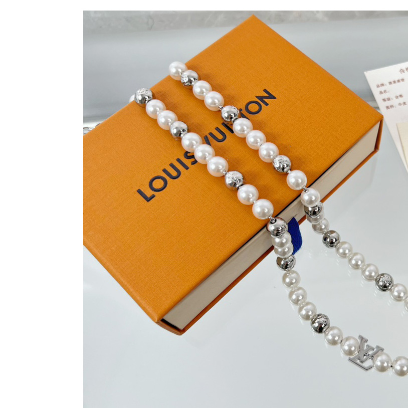 Louis Vuitton-Monogramm-Perlen-Halskette M01157 - EUR FASHION