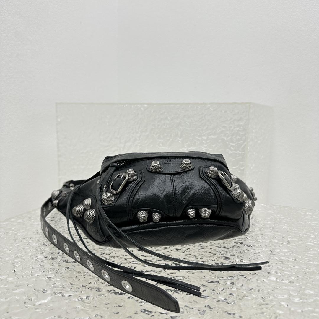 Balenciaga Schwarze Le Cagole Ledergürteltasche für Herren (20 cm * 42 cm * 18 cm) - EUR FASHION