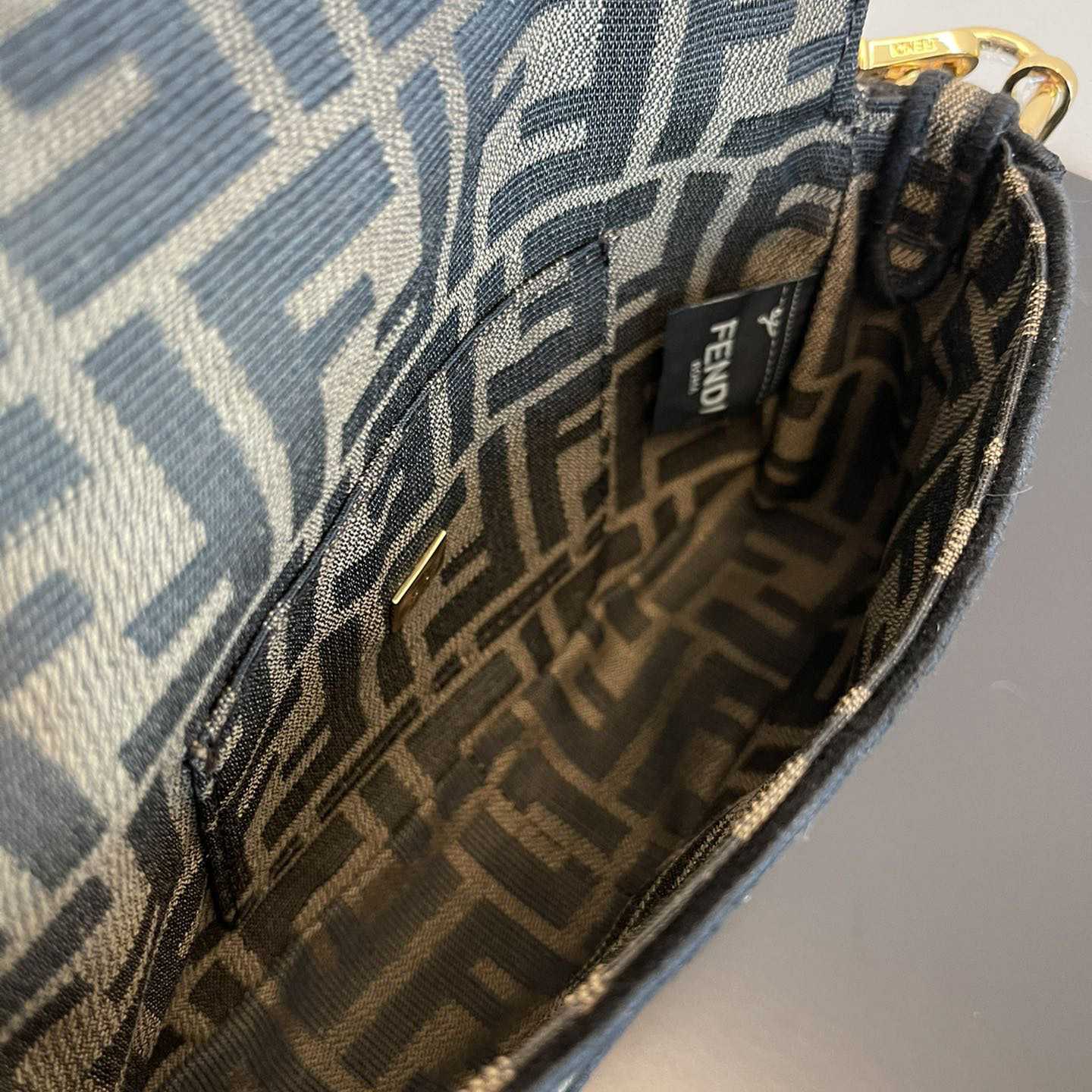 Fendi Baguette Mini-Jacquard-FF-Stofftasche - EUR FASHION
