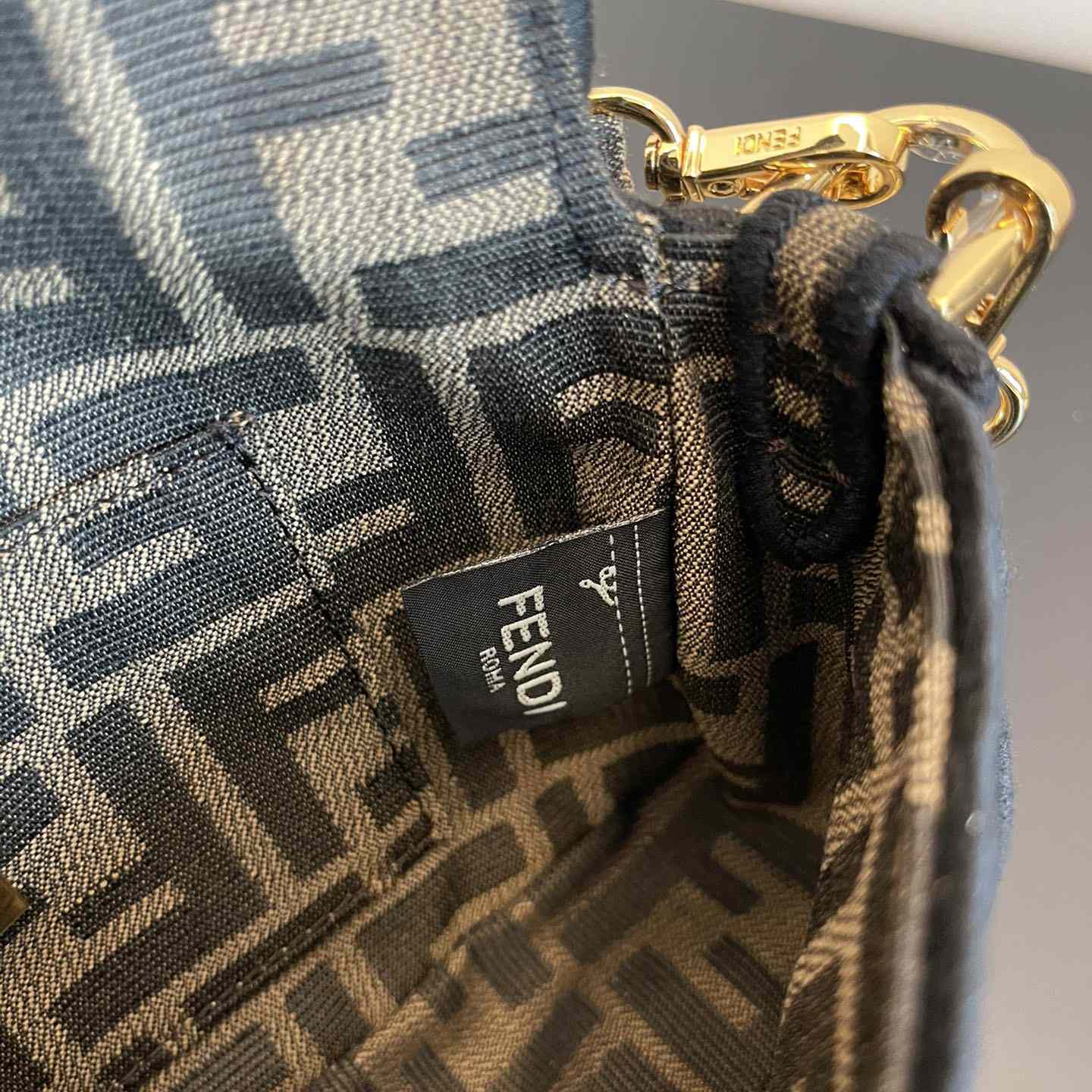Fendi Baguette Mini-Jacquard-FF-Stofftasche - EUR FASHION