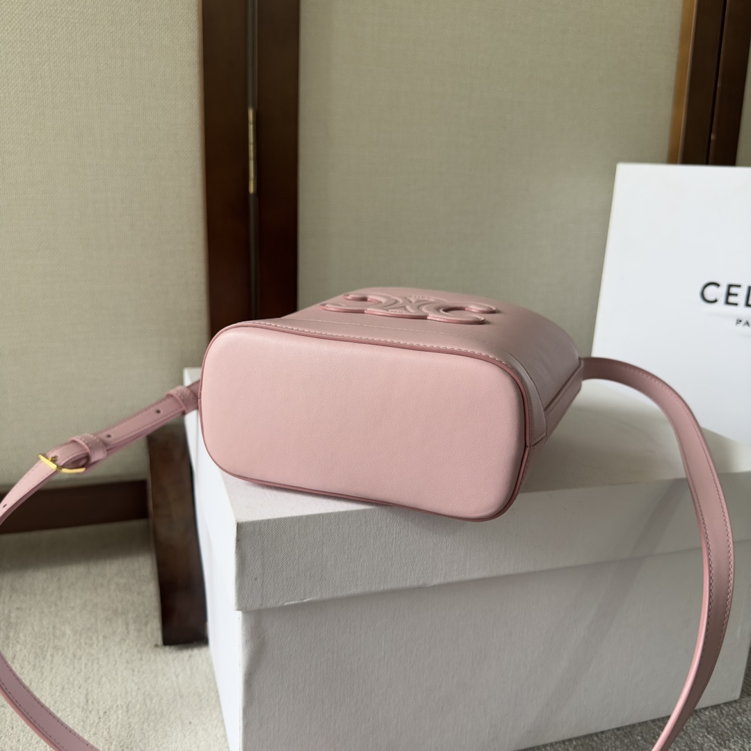 Celine Mini Bucket Cuir Triomphe aus glattem Kalbsleder - EUR FASHION