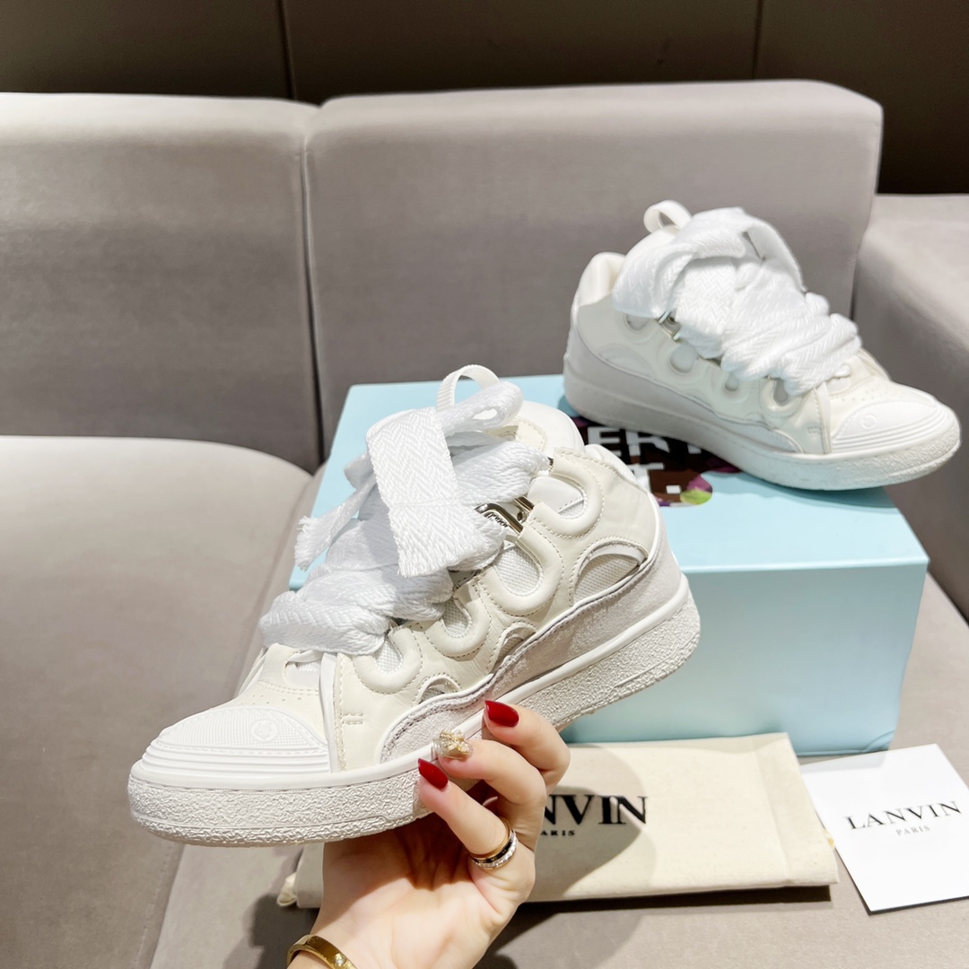 Lanvin Curb-Ledersneaker - EUR FASHION