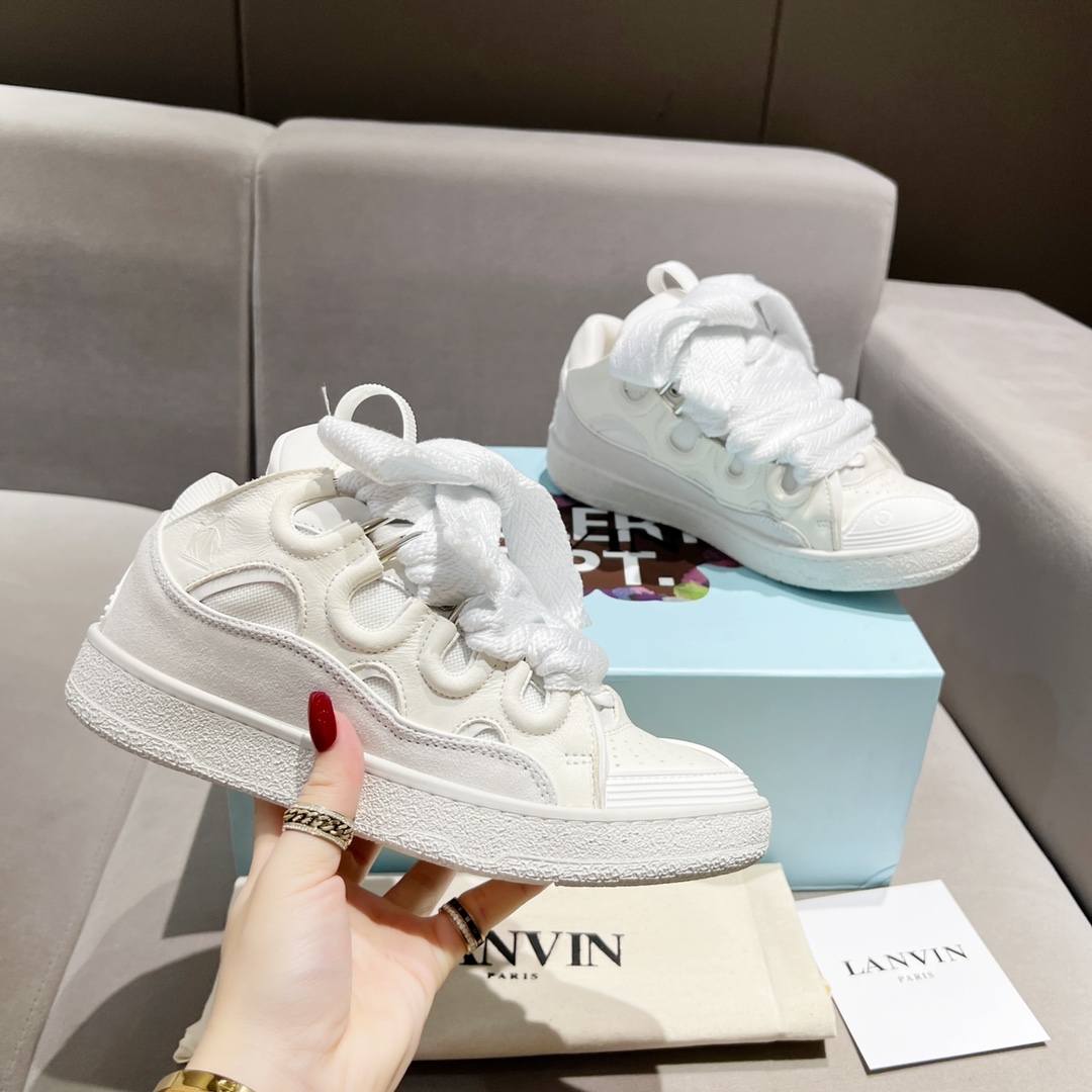 Lanvin Curb-Ledersneaker - EUR FASHION