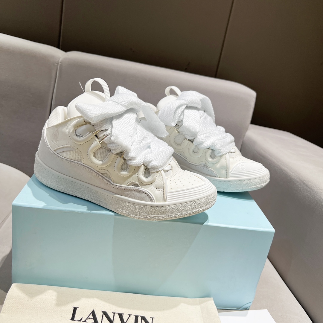 Lanvin Curb-Ledersneaker - EUR FASHION