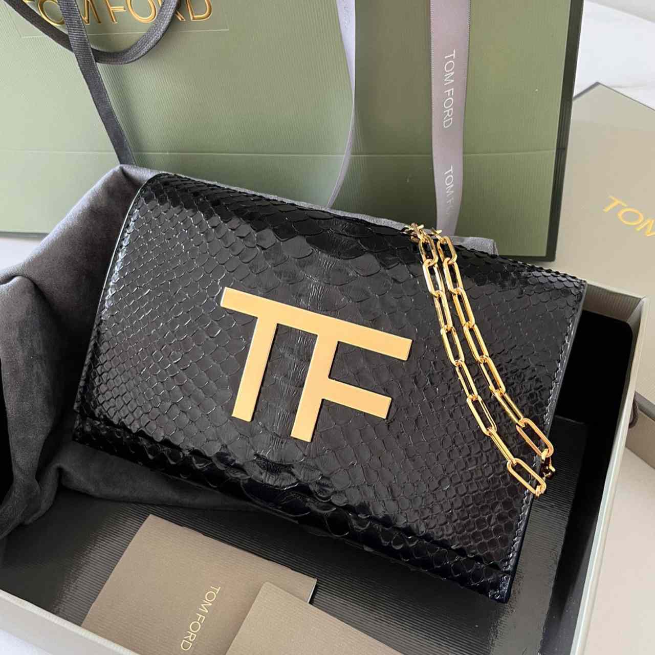 Tom Ford Leder-TF-Tasche (21-13-6 cm) - EUR FASHION