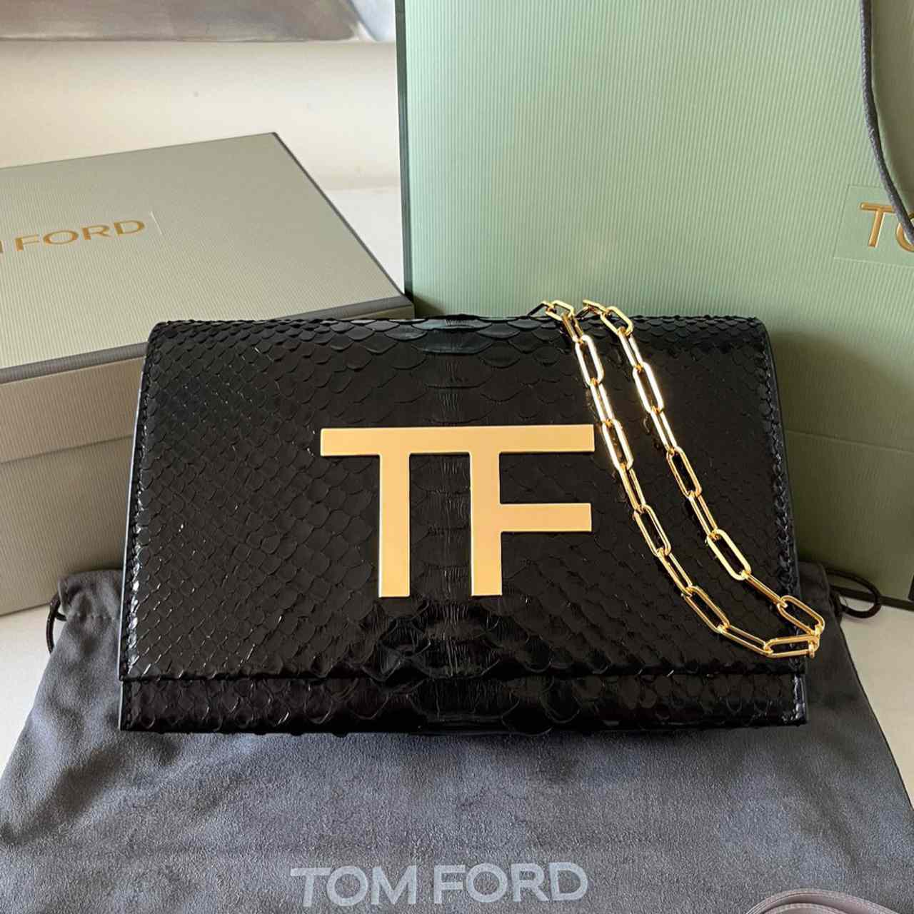 Tom Ford Leder-TF-Tasche (21-13-6 cm) - EUR FASHION