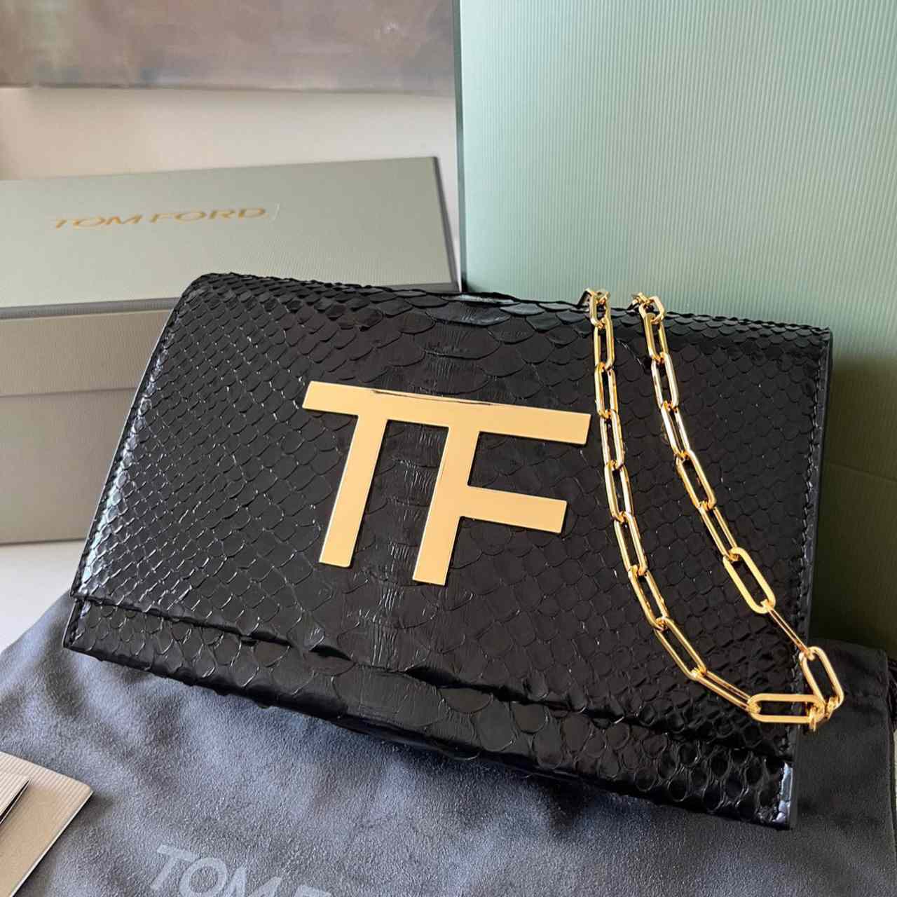 Tom Ford Leder-TF-Tasche (21-13-6 cm) - EUR FASHION