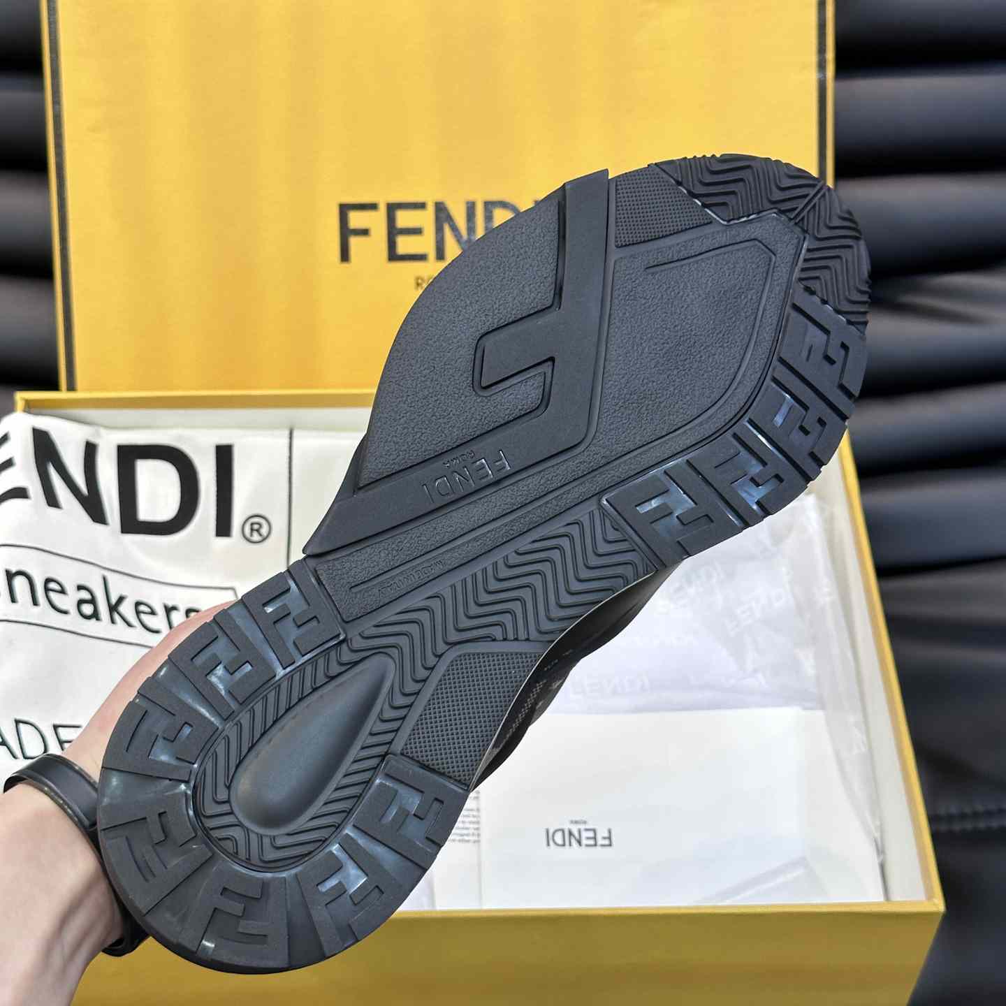 Fendi Flow Braune Mesh-Laufsneaker - EUR FASHION