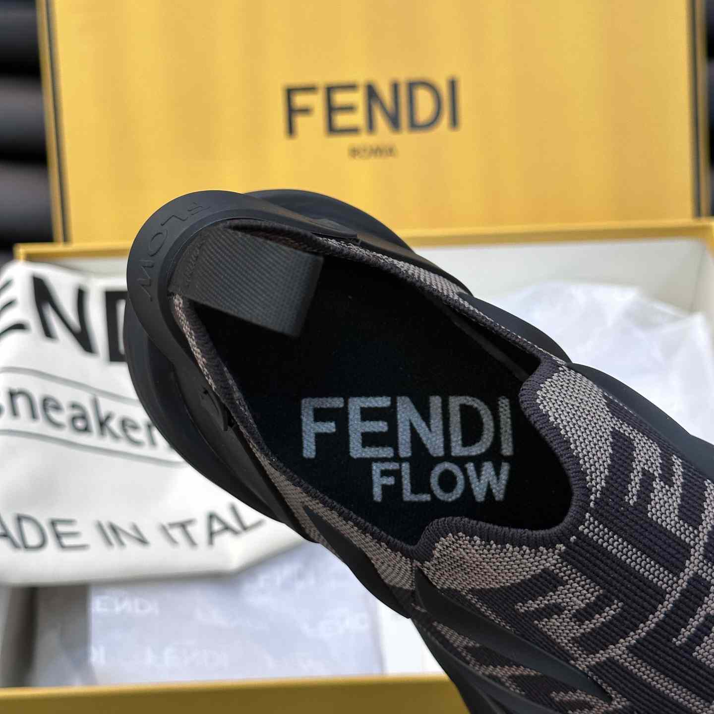 Fendi Flow Braune Mesh-Laufsneaker - EUR FASHION