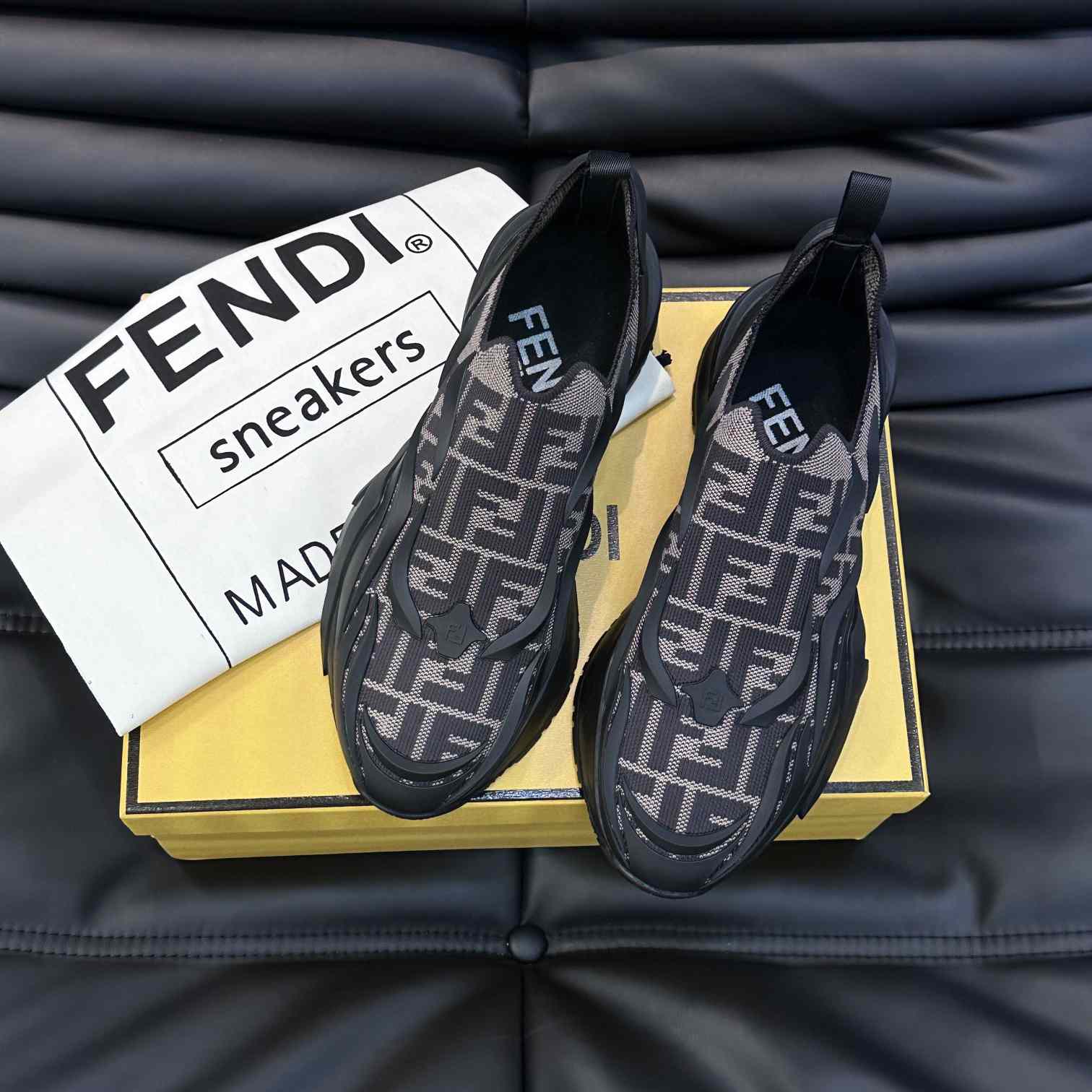 Fendi Flow Braune Mesh-Laufsneaker - EUR FASHION