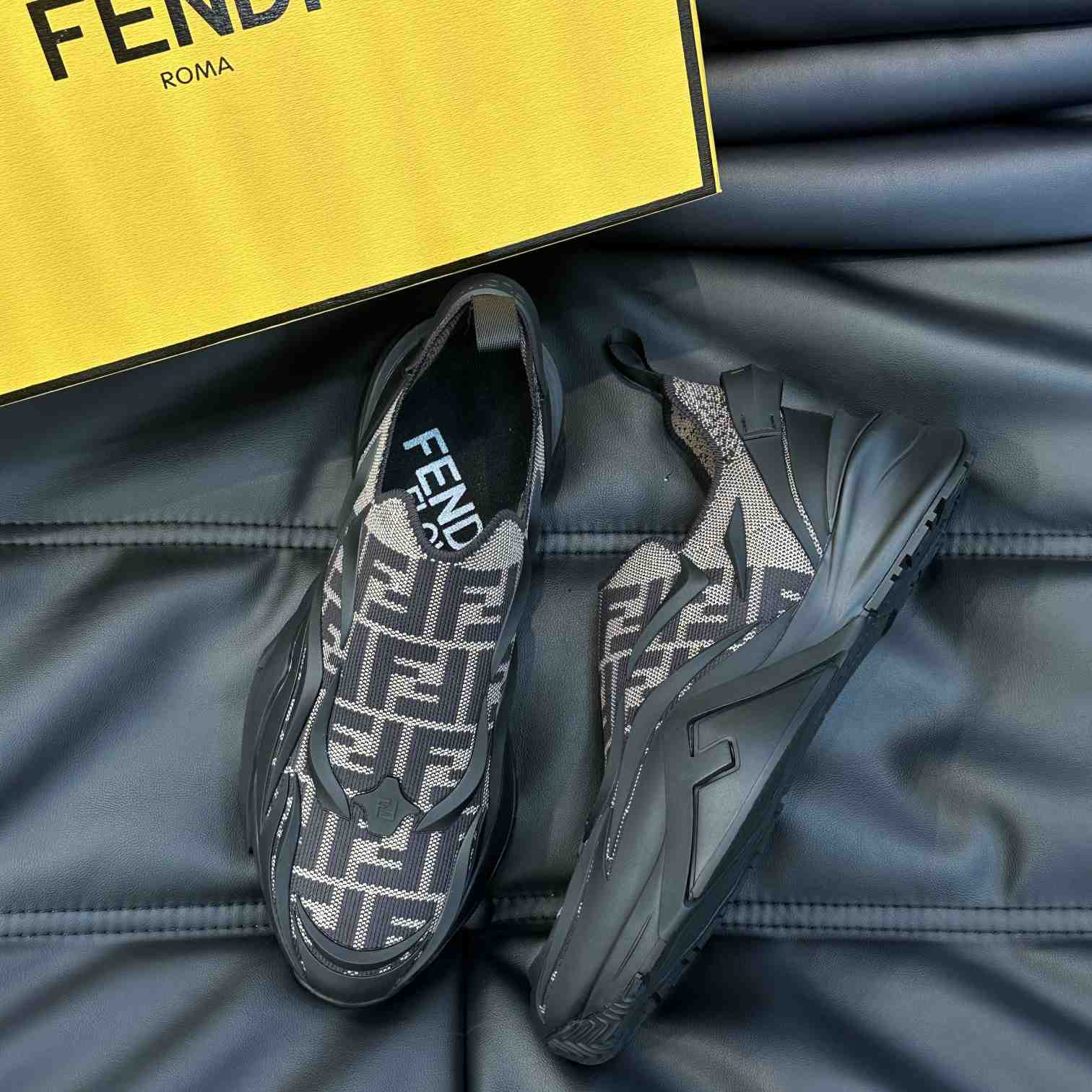 Fendi Flow Braune Mesh-Laufsneaker - EUR FASHION