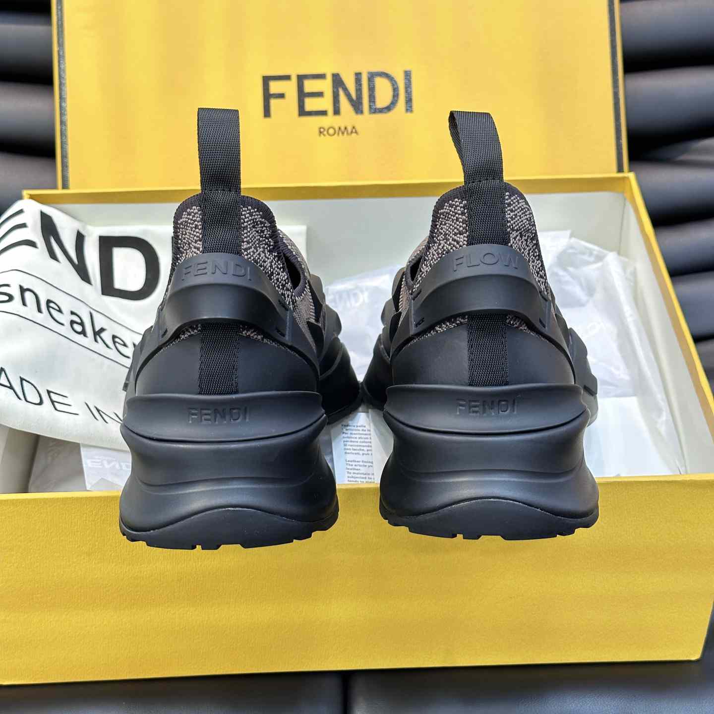 Fendi Flow Braune Mesh-Laufsneaker - EUR FASHION