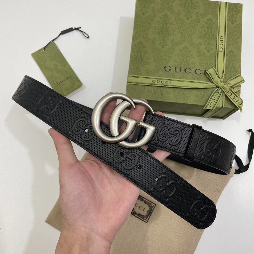 Gucci-Ledergürtel mit Maxi-GG - EUR FASHION