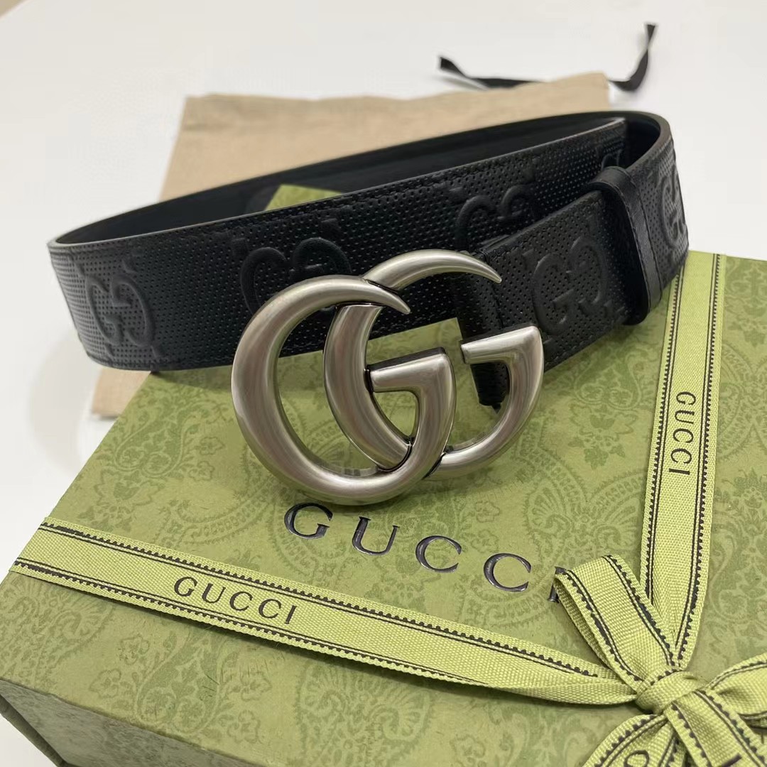 Gucci-Ledergürtel mit Maxi-GG - EUR FASHION