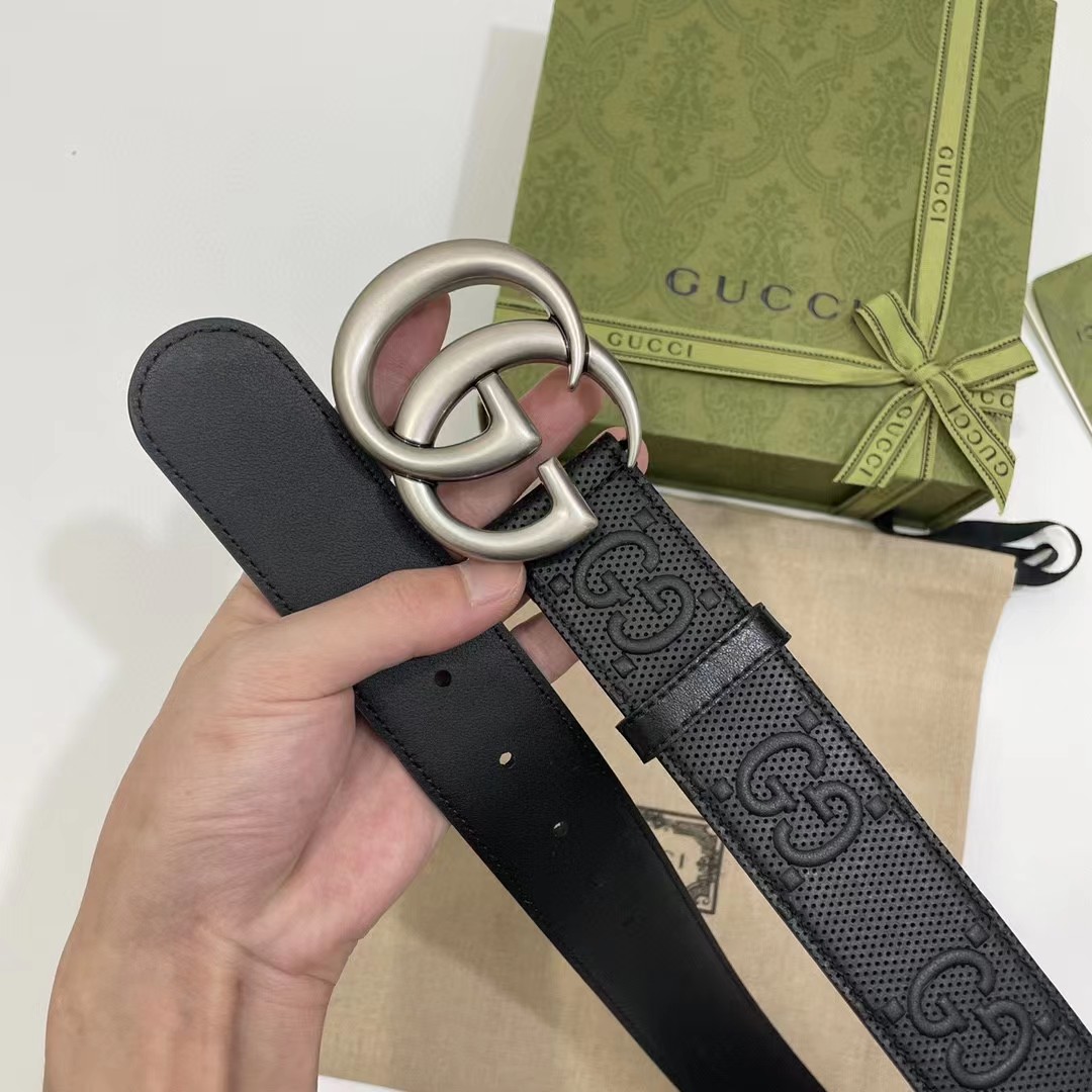 Gucci-Ledergürtel mit Maxi-GG - EUR FASHION