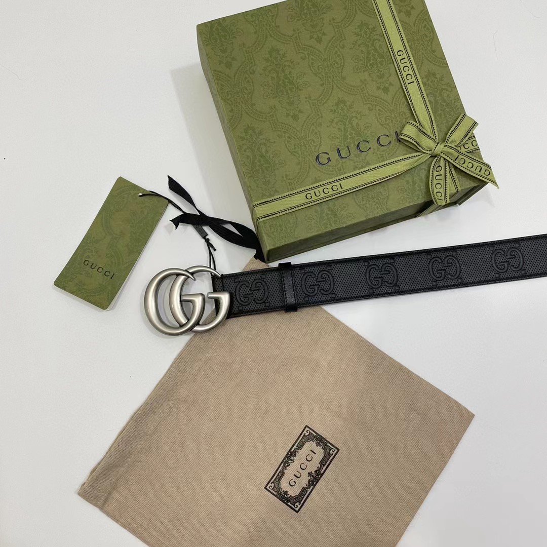 Gucci-Ledergürtel mit Maxi-GG - EUR FASHION