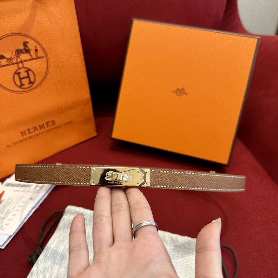 Hermes authentifizierter Kelly-Gürtel aus Leder - EUR FASHION