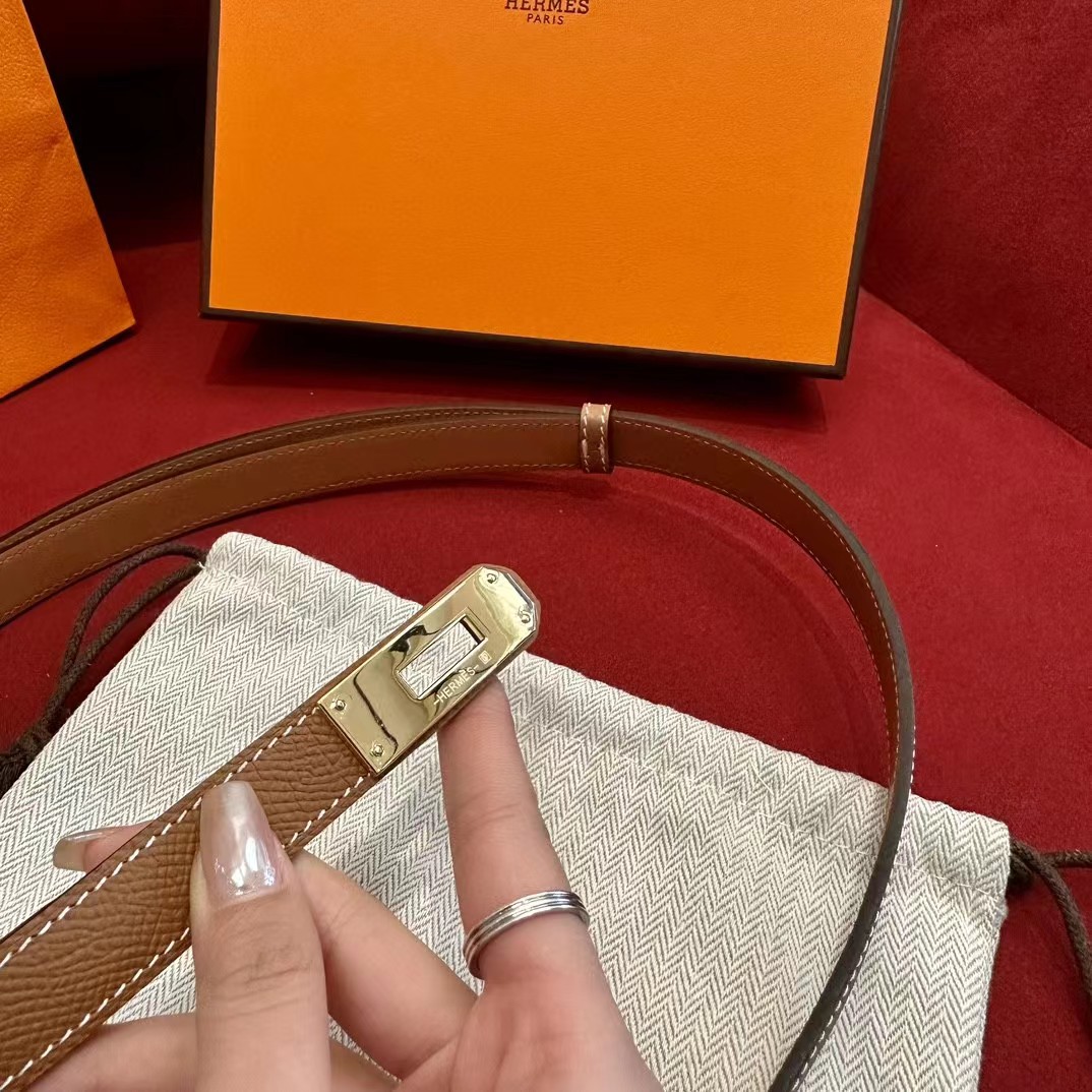 Hermes authentifizierter Kelly-Gürtel aus Leder - EUR FASHION