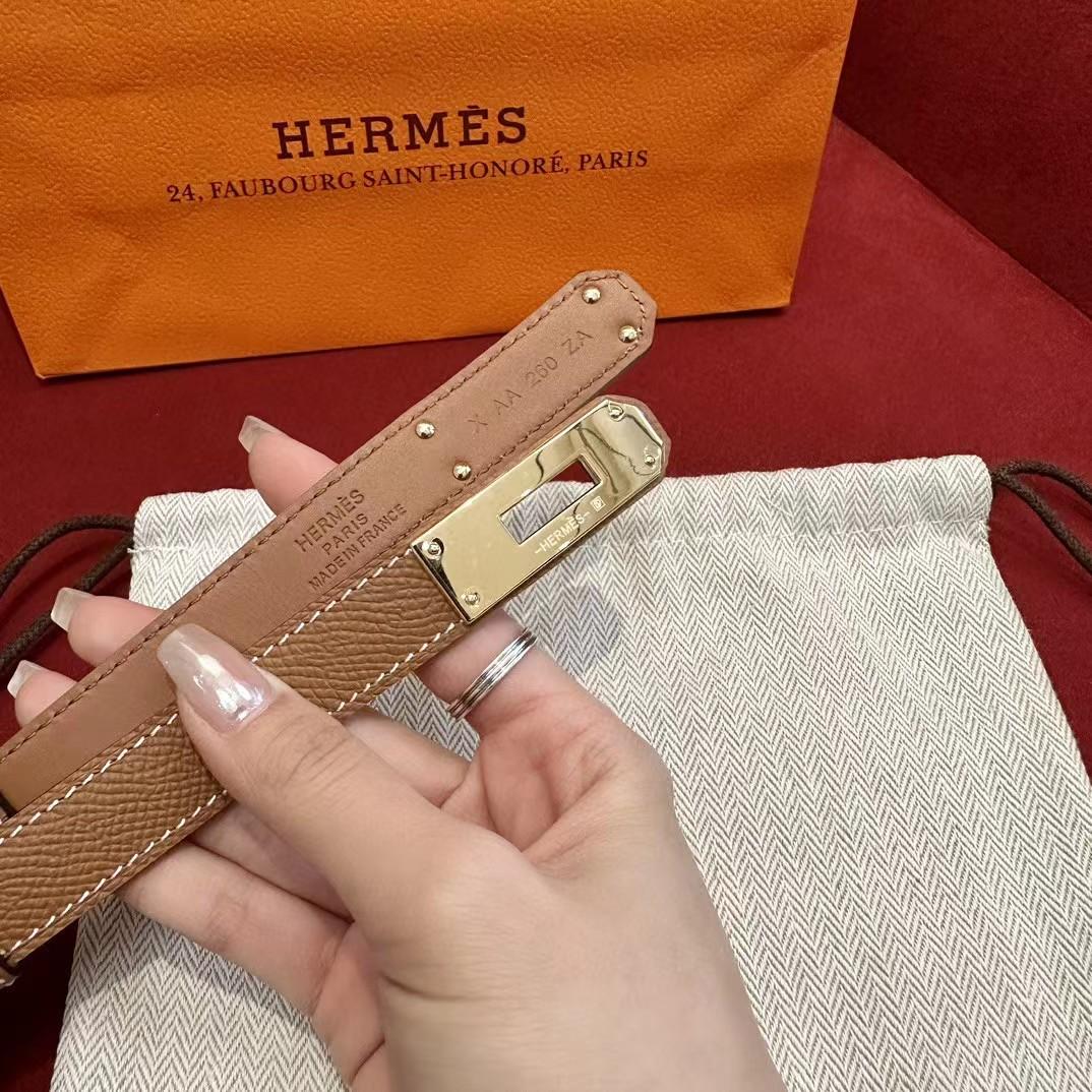 Hermes authentifizierter Kelly-Gürtel aus Leder - EUR FASHION