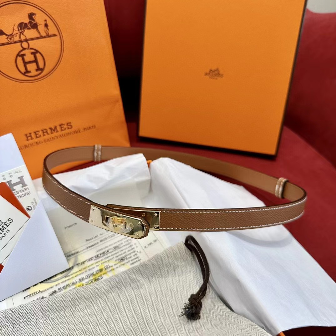 Hermes authentifizierter Kelly-Gürtel aus Leder - EUR FASHION