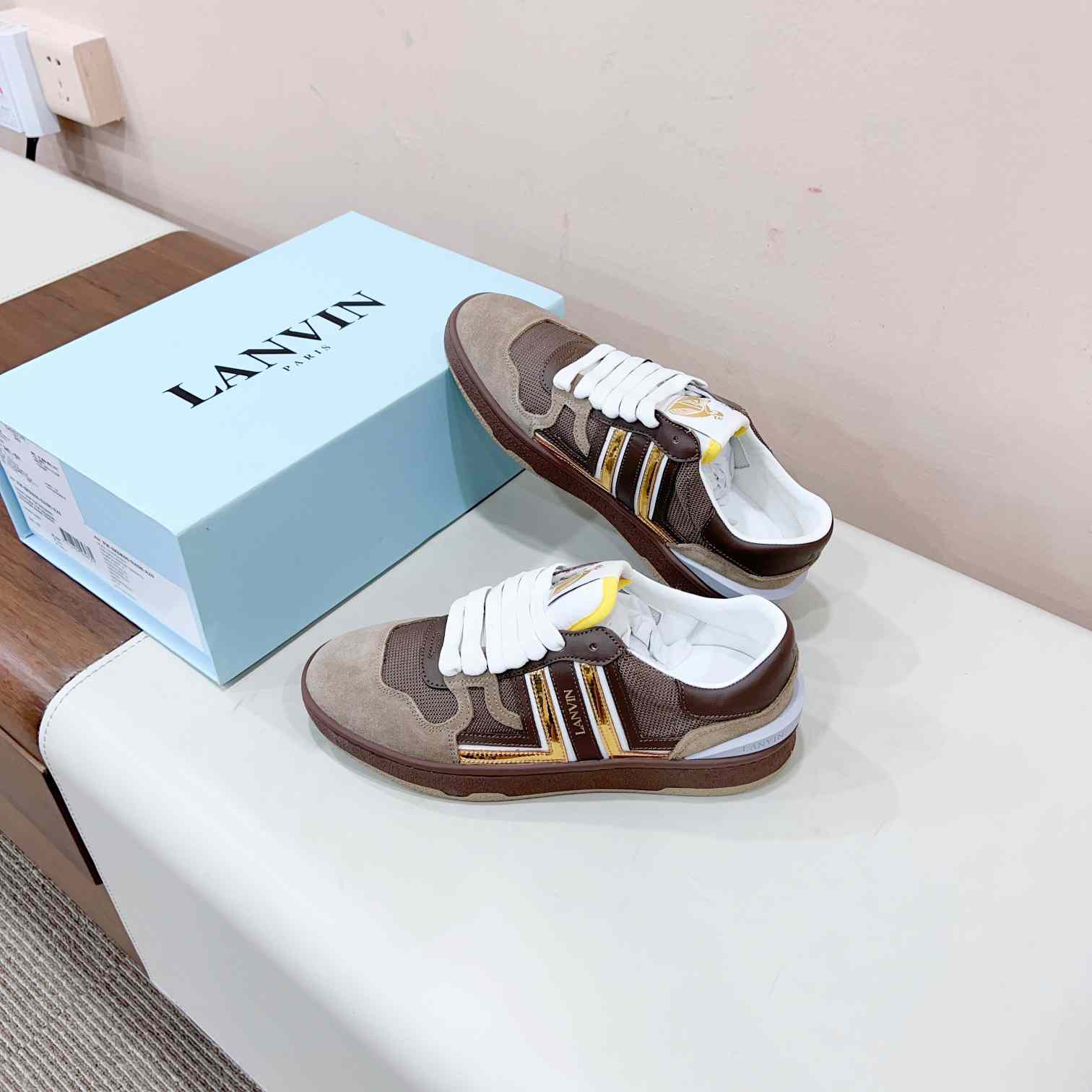 Lanvin-Leder-Low-Top-Clay-Sneakers - EUR FASHION