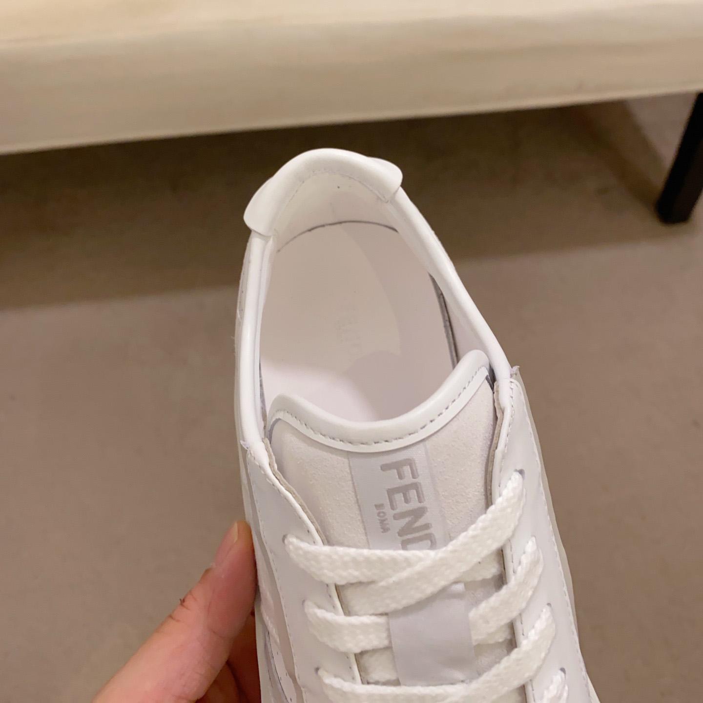 Low-Top-Sneaker „Step“ von Fendi aus weißem Leder - EUR FASHION
