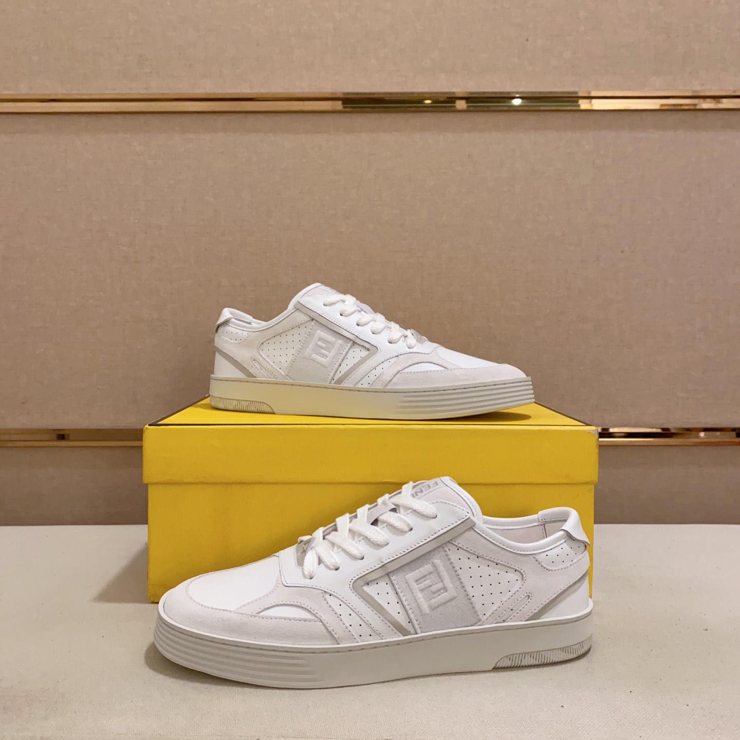 Low-Top-Sneaker „Step“ von Fendi aus weißem Leder - EUR FASHION