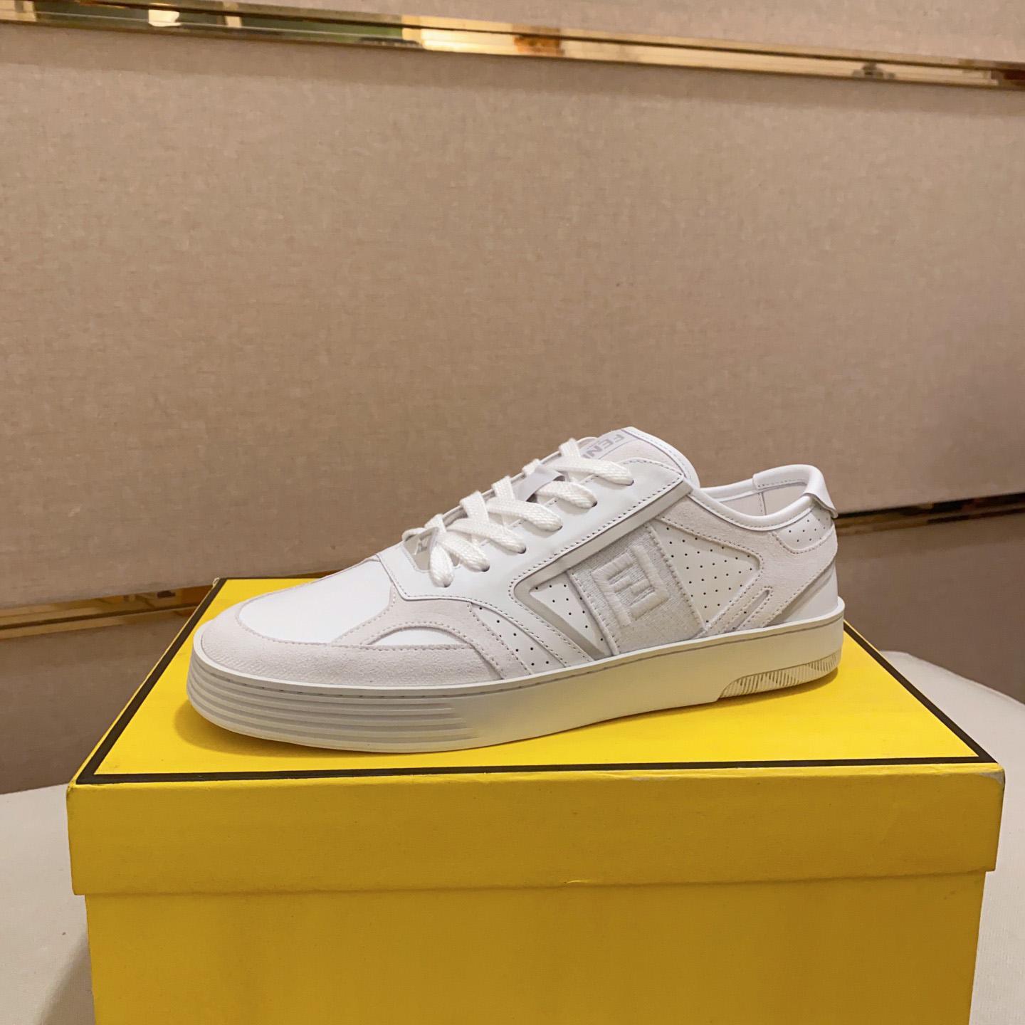 Low-Top-Sneaker „Step“ von Fendi aus weißem Leder - EUR FASHION