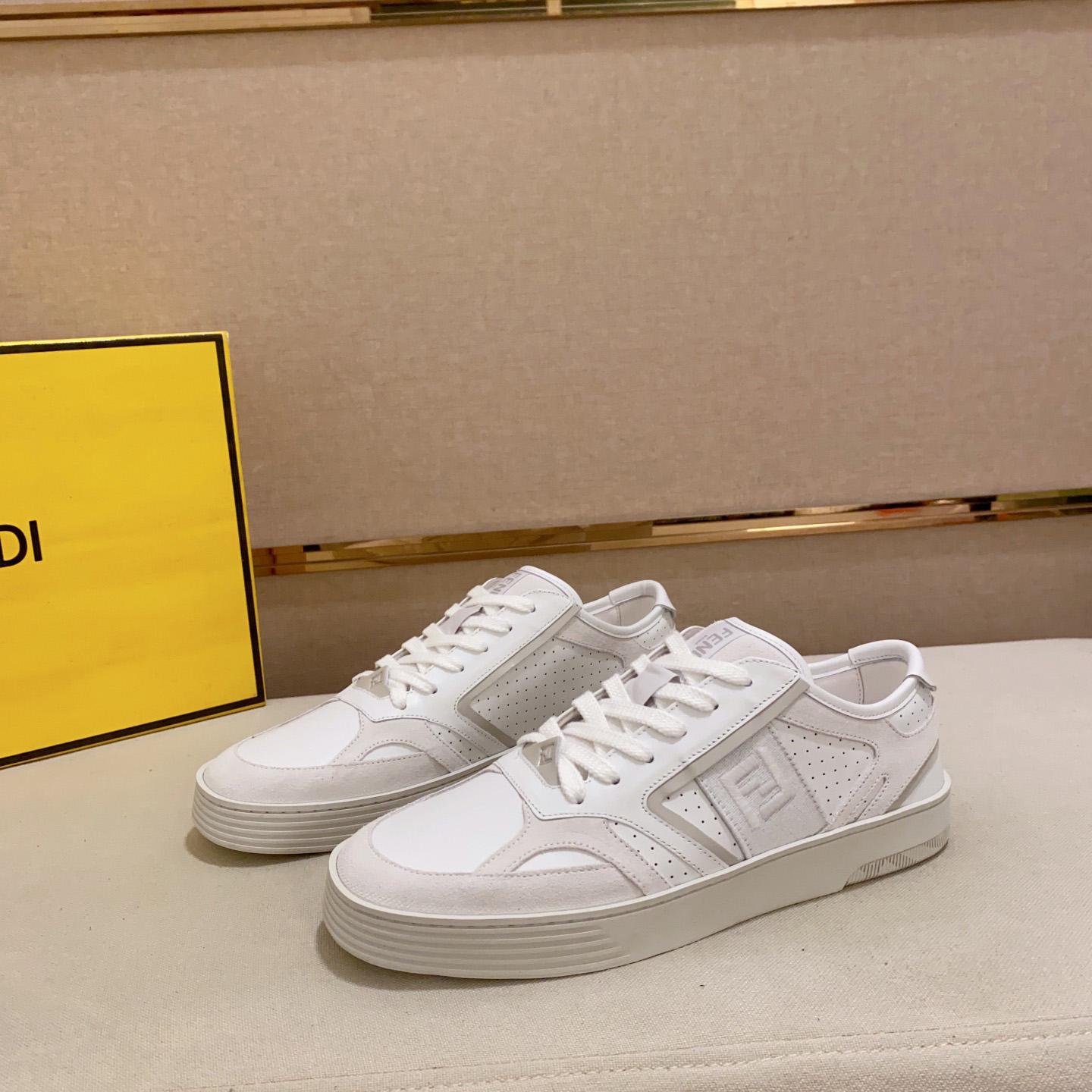 Low-Top-Sneaker „Step“ von Fendi aus weißem Leder - EUR FASHION