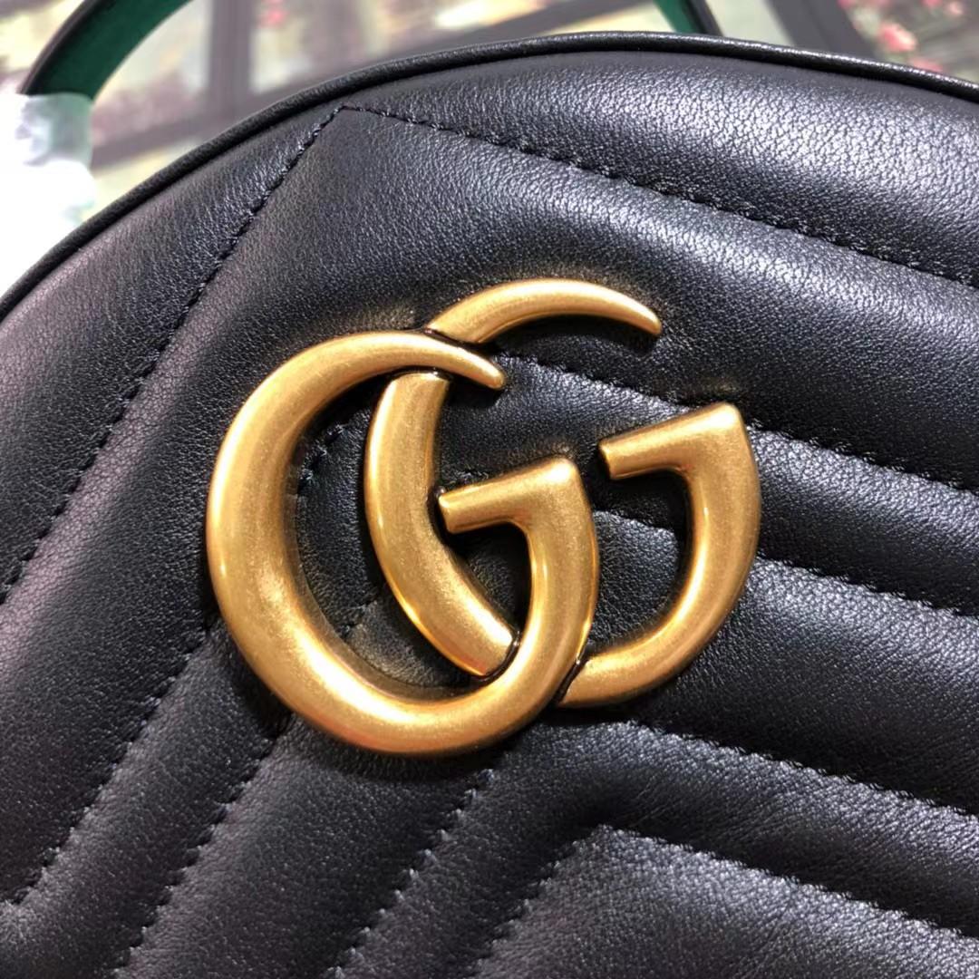 Gucci GG Marmont Lederrucksack (22–5–26 cm) 476671 - EUR FASHION