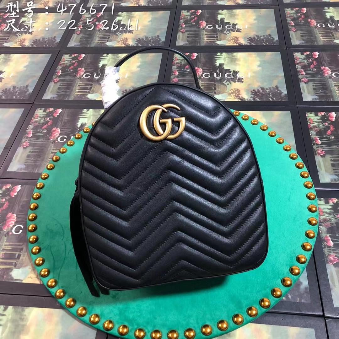 Gucci GG Marmont Lederrucksack (22–5–26 cm) 476671 - EUR FASHION