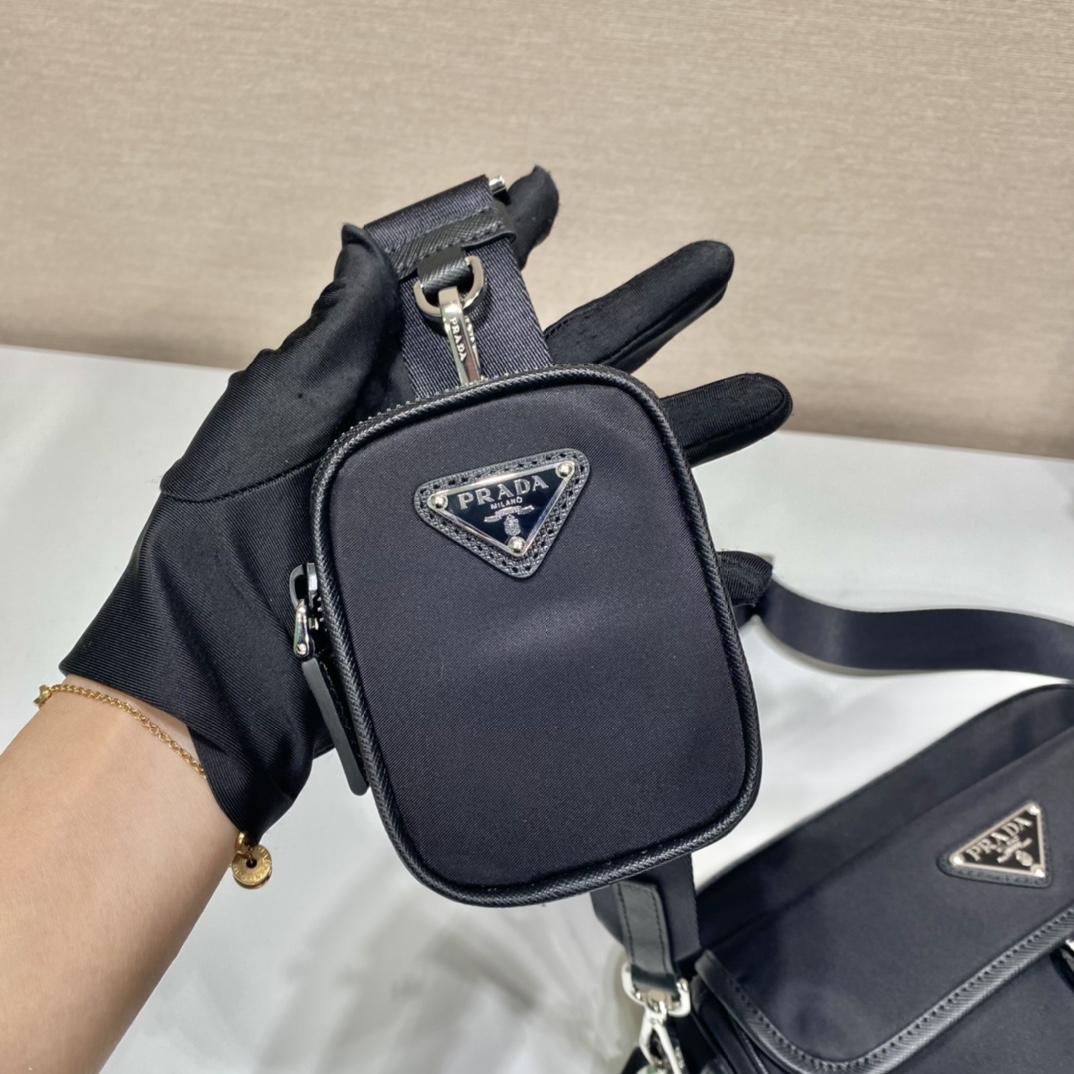 Prada Umhängetasche aus Re-Nylon-Saffiano-Leder (22-16-5 cm) - EUR FASHION