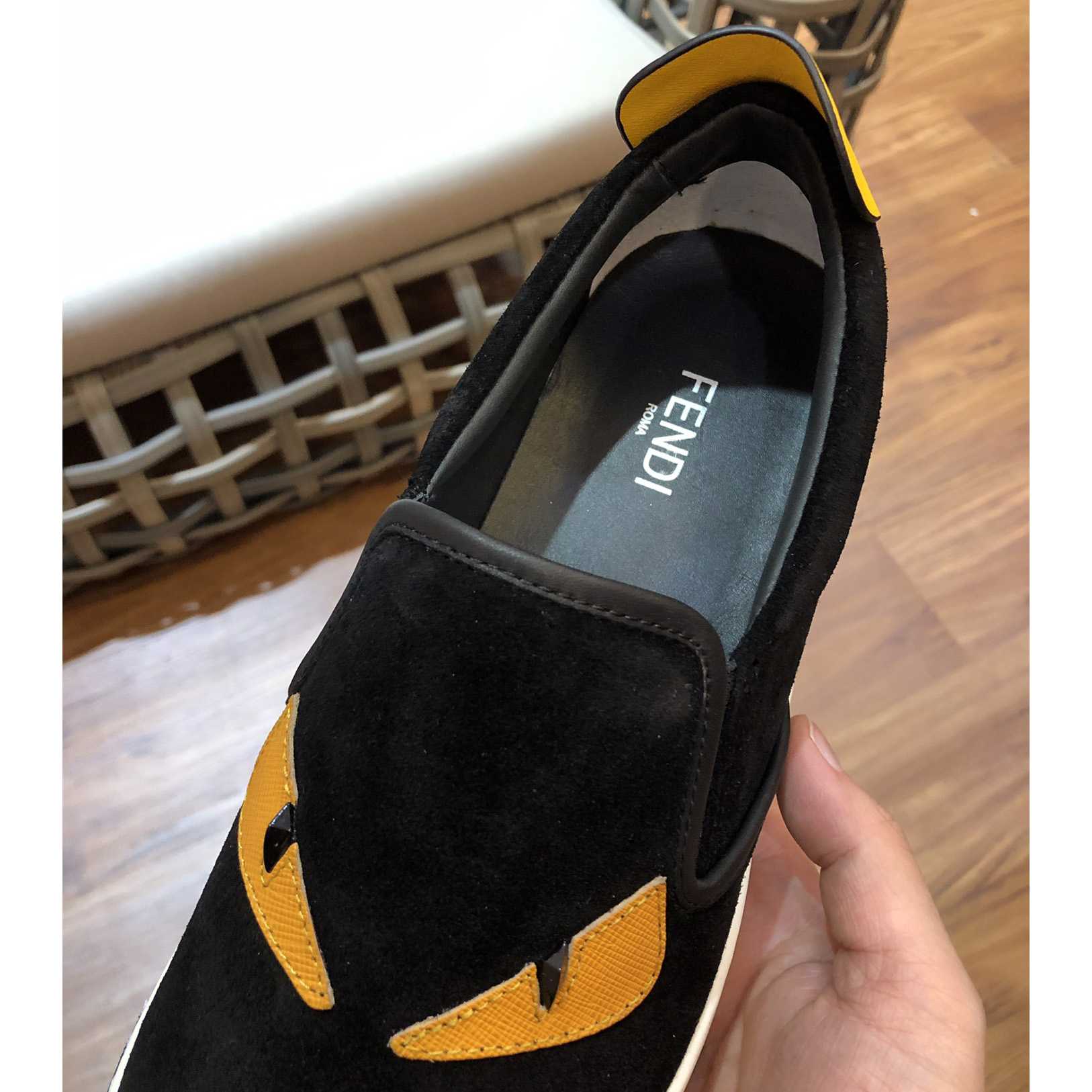 Fendi Herren-Loafer in Schwarz mit Monsteraugen - EUR FASHION