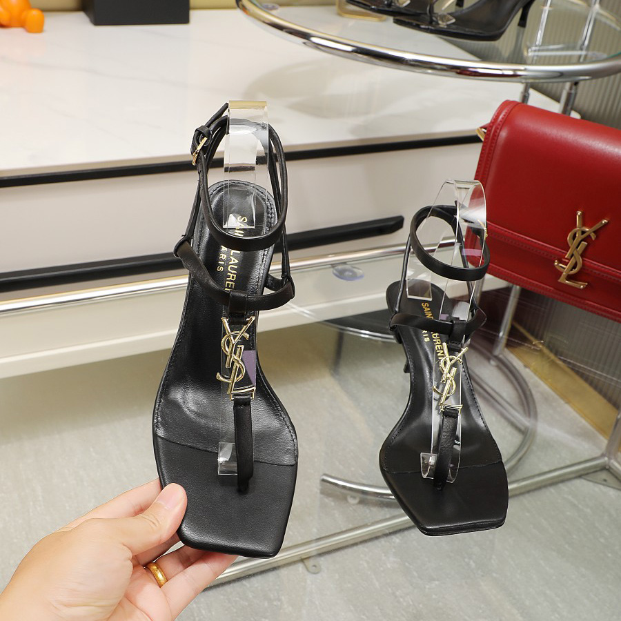 Saint Laurent Cassandra 65 mm Ledersandale - EUR FASHION