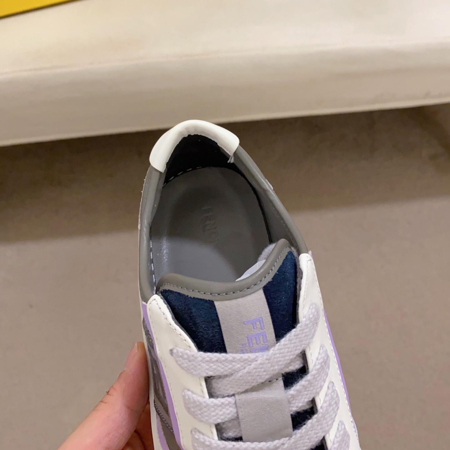 Low-Top-Sneaker „Step“ von Fendi aus grauem Leder - EUR FASHION