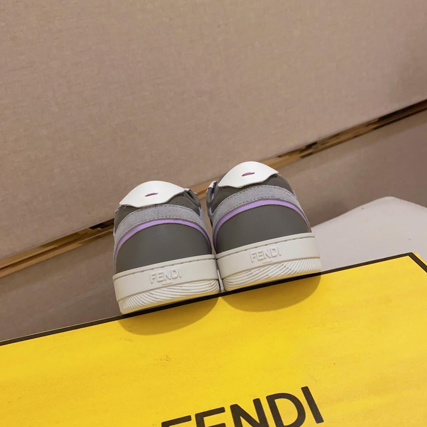 Low-Top-Sneaker „Step“ von Fendi aus grauem Leder - EUR FASHION