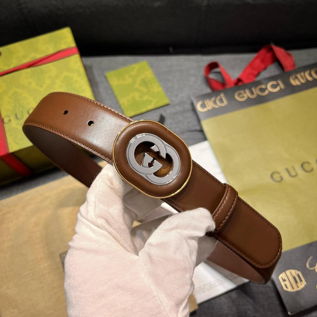 Gucci-Gürtel mit ineinandergreifender G-Schnalle - EUR FASHION