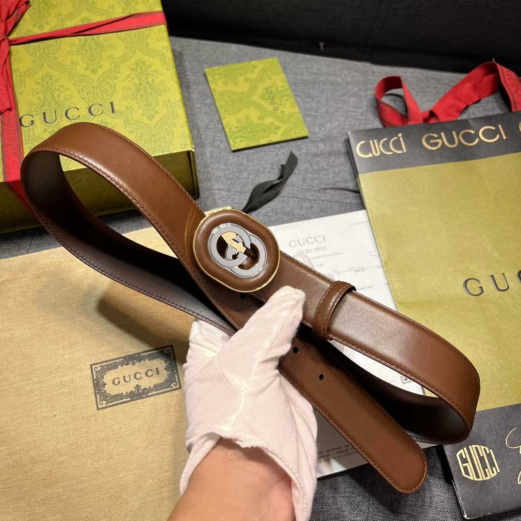Gucci-Gürtel mit ineinandergreifender G-Schnalle - EUR FASHION