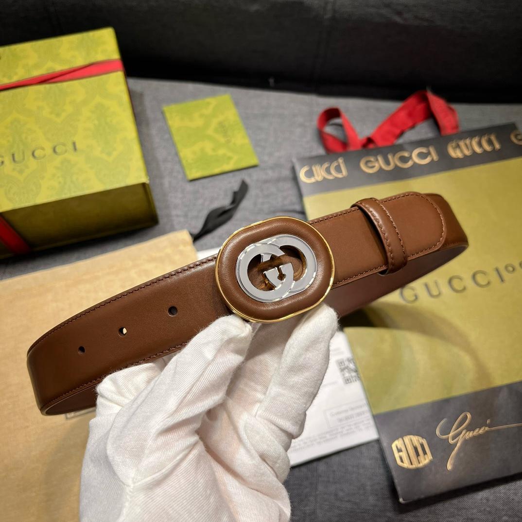 Gucci-Gürtel mit ineinandergreifender G-Schnalle - EUR FASHION