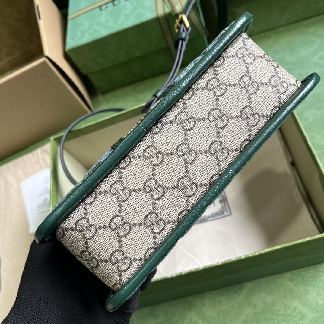 Gucci Mini GG Canvas Mini-Umhängetasche (21,5 x 14 x 7 cm) - EUR FASHION