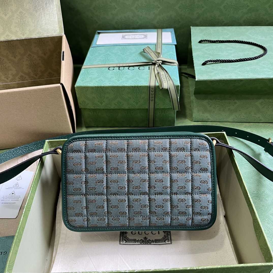Gucci Mini GG Canvas Mini-Umhängetasche (21,5 x 14 x 7 cm) - EUR FASHION