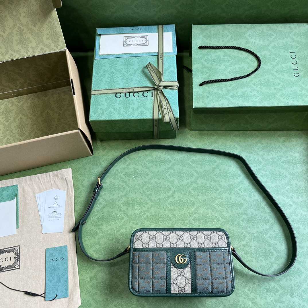 Gucci Mini GG Canvas Mini-Umhängetasche (21,5 x 14 x 7 cm) - EUR FASHION
