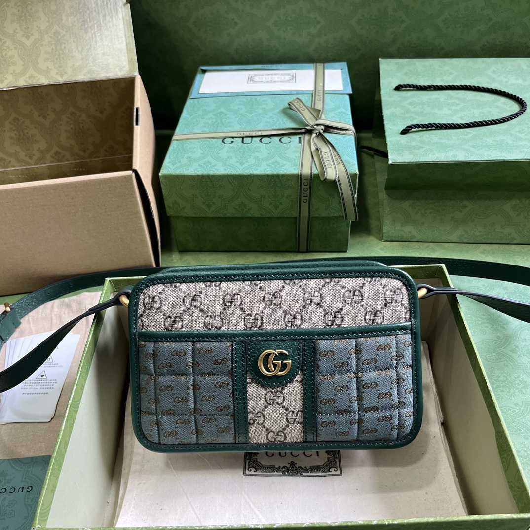 Gucci Mini GG Canvas Mini-Umhängetasche (21,5 x 14 x 7 cm) - EUR FASHION