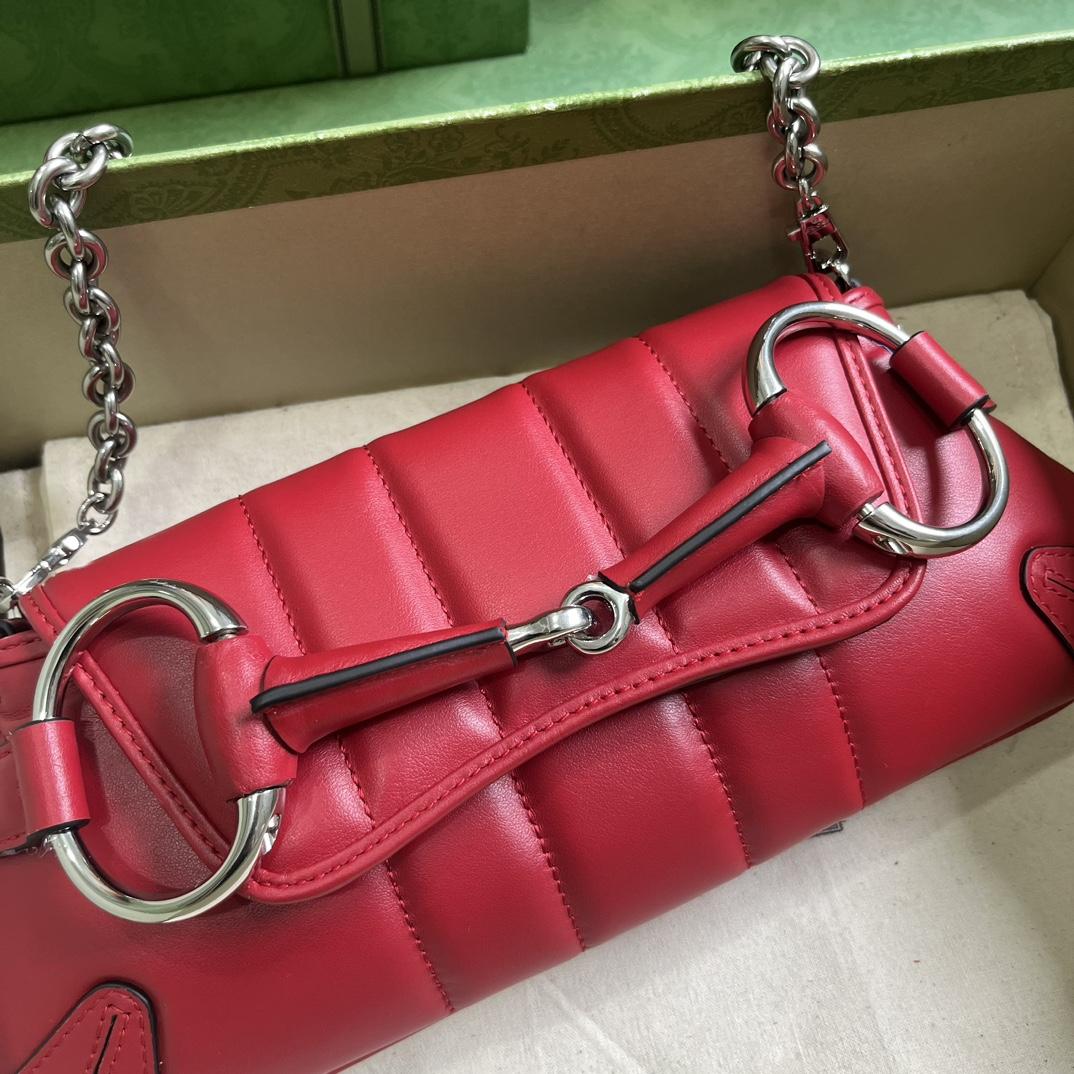 Gucci Horsebit Chain Kleine Umhängetasche (27 x 11,5 x 5 cm) - EUR FASHION